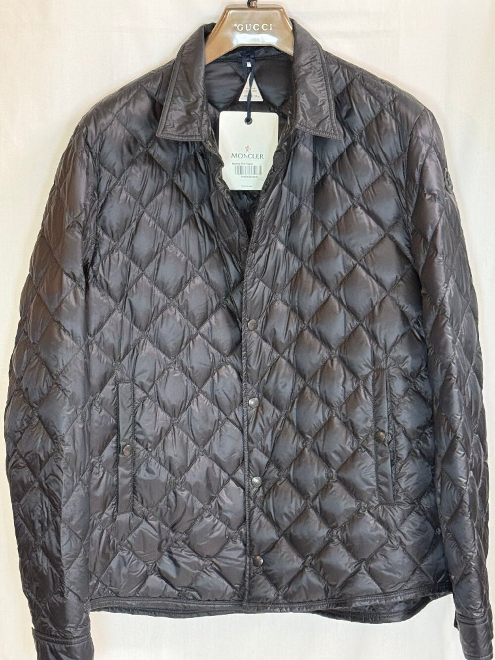 NWT Moncler Men's Frederic Diamond Quilted Barn Jacket - Black - Size 7 Ret$1830